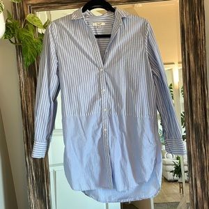 Madewell XS Stripe Blue Blouse